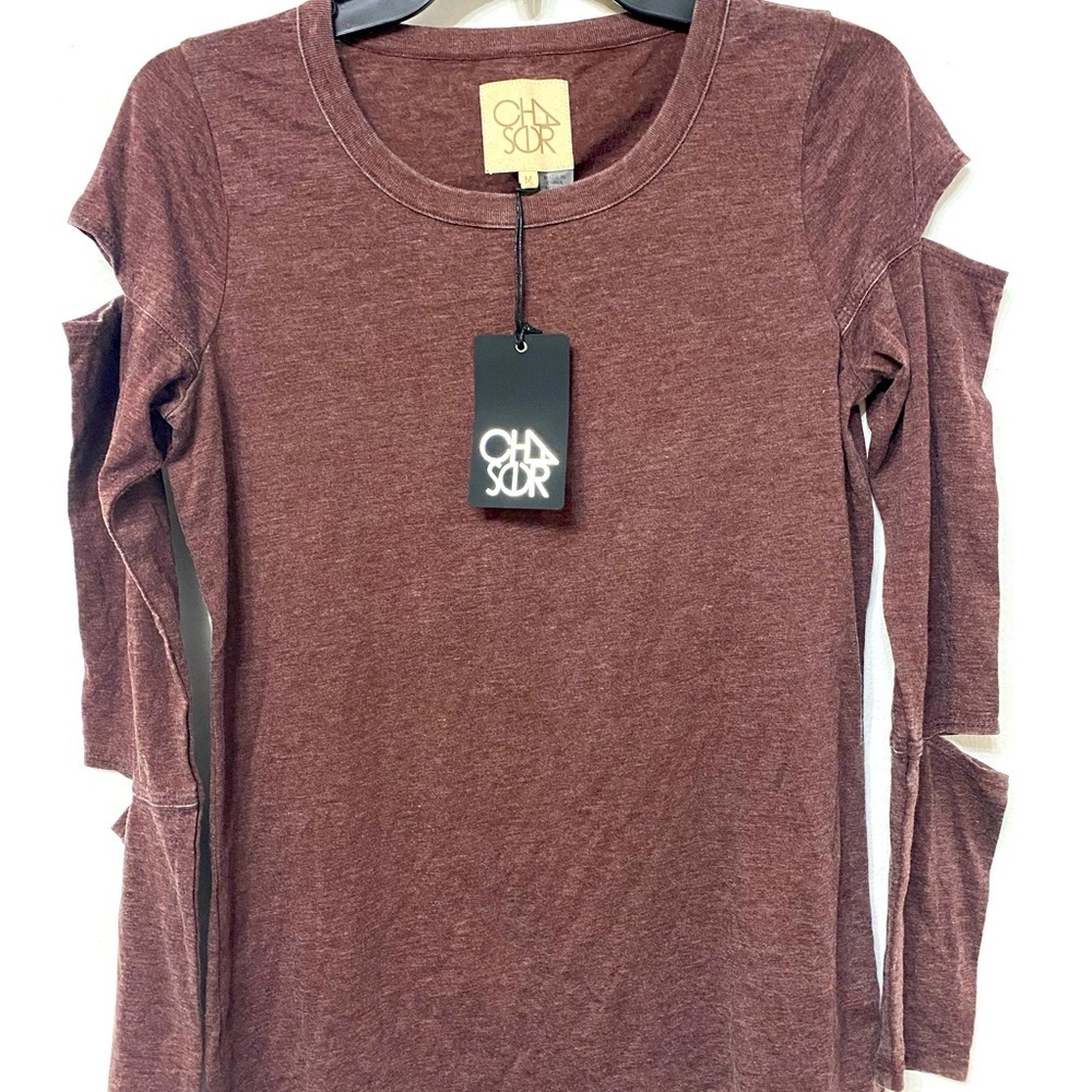 NWT Chaser Maroon Long sleeve